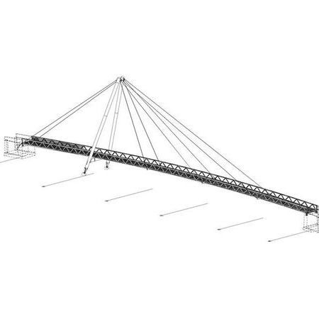 Schrägseilbrücke mit Pylon