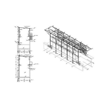 Verglaster Wartungsunterstand